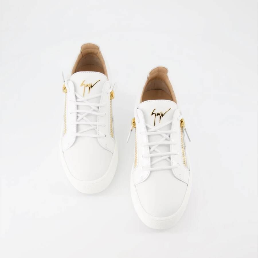 giuseppe zanotti Gail Leren Sneakers White Dames