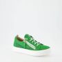 Giuseppe zanotti Groene Glitter Leren High-Top Sneakers Green Dames - Thumbnail 4
