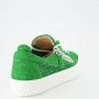Giuseppe zanotti Groene Glitter Leren High-Top Sneakers Green Dames - Thumbnail 5