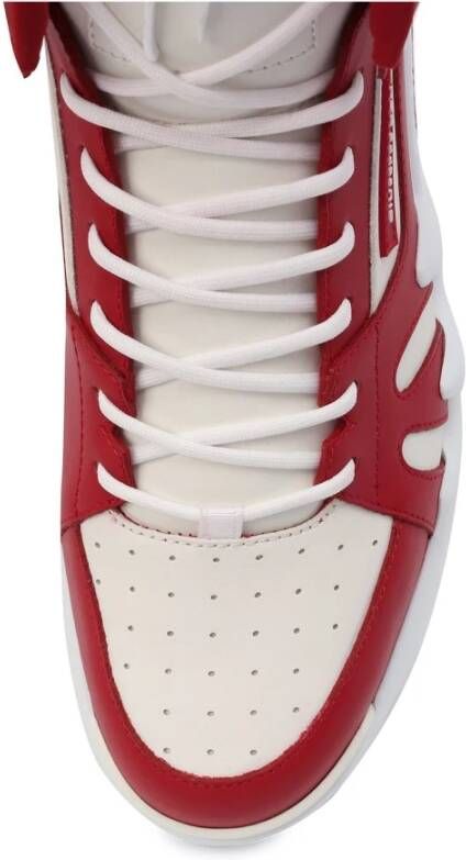 giuseppe zanotti Hoge Sneakers met Geperforeerd Detail Red Heren