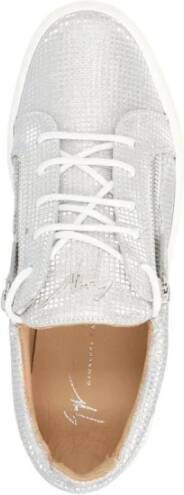 Giuseppe Zanotti Italiaanse leren sneakers met zijrits