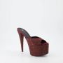 Giuseppe zanotti Kristalversierde Leren Hoge Hak Sandalen Red Dames - Thumbnail 3