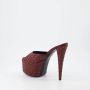 Giuseppe zanotti Kristalversierde Leren Hoge Hak Sandalen Red Dames - Thumbnail 4