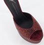 Giuseppe zanotti Kristalversierde Leren Hoge Hak Sandalen Red Dames - Thumbnail 6
