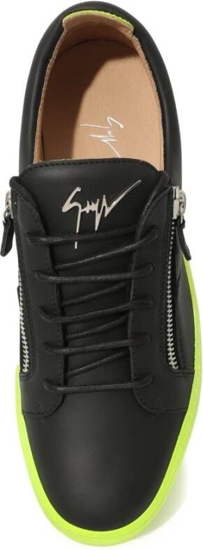 giuseppe zanotti Lage Sneakers met Zijrits Black Heren