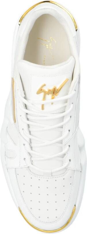 giuseppe zanotti Leren sneakers White Heren