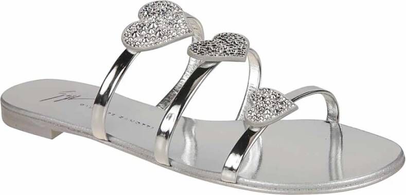 giuseppe zanotti Platte sandalen Grijs Dames