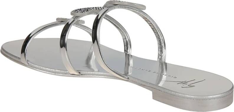 giuseppe zanotti Platte sandalen Grijs Dames