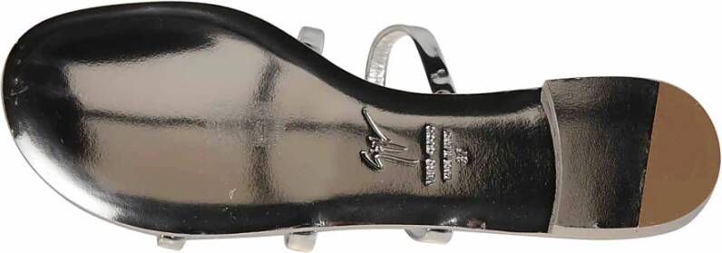 giuseppe zanotti Platte sandalen Grijs Dames