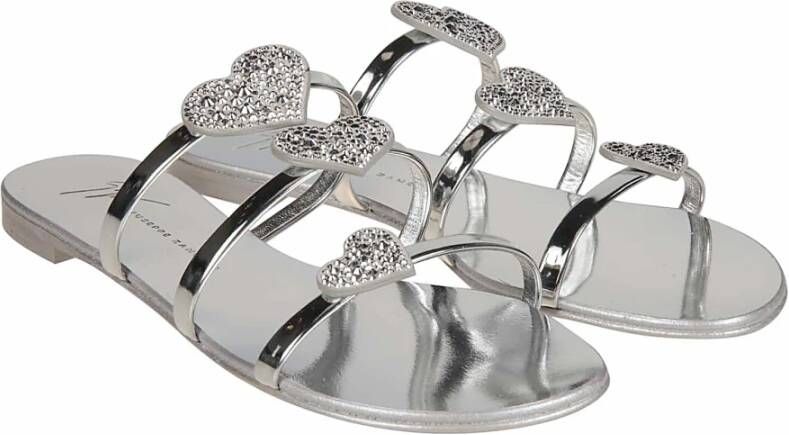 giuseppe zanotti Platte sandalen Grijs Dames