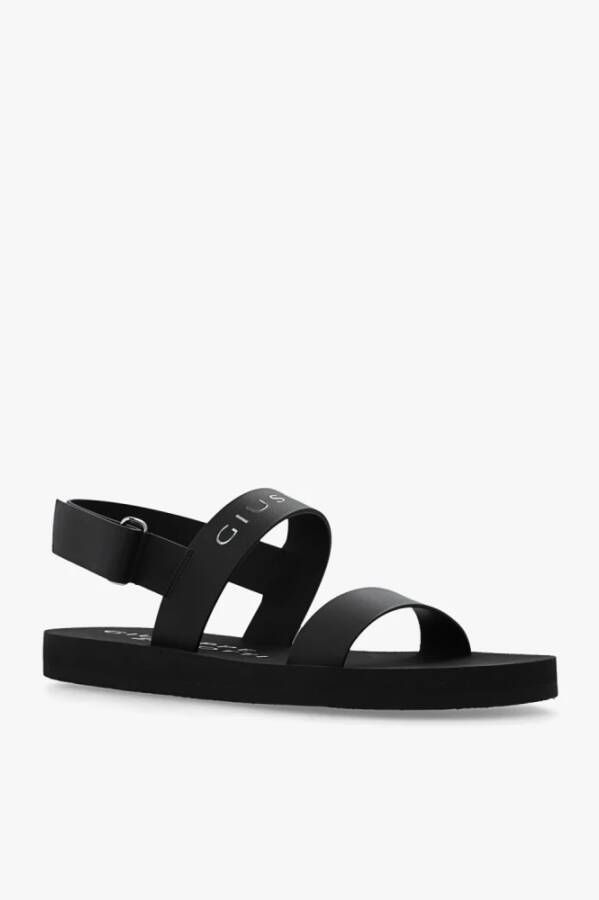 giuseppe zanotti Platte sandalen Zwart Heren