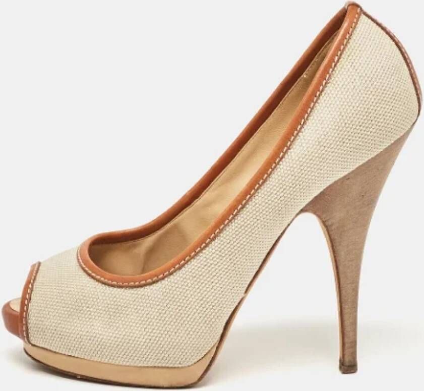 Giuseppe Zanotti Pre-owned Canvas heels Beige Dames