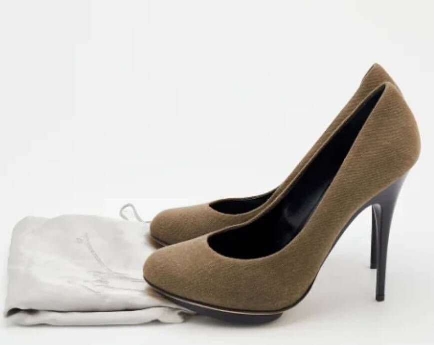 Giuseppe Zanotti Pre-owned Canvas heels Green Dames