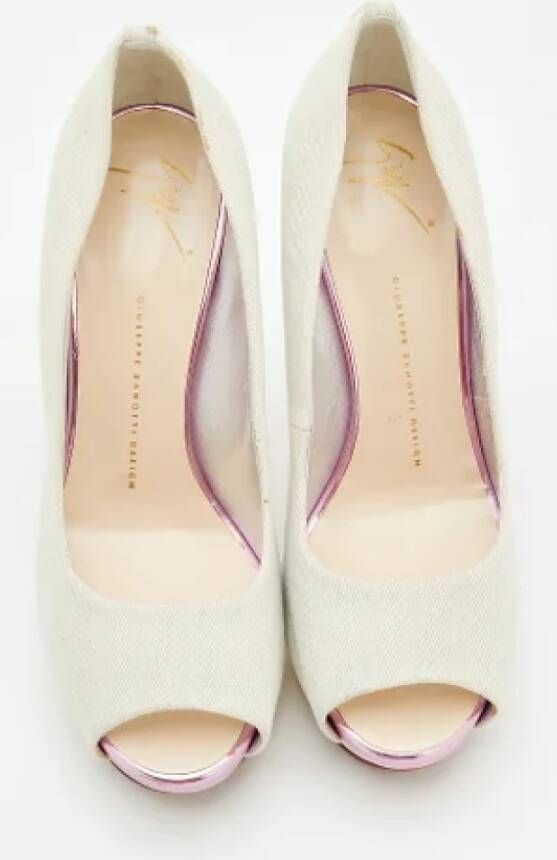 Giuseppe Zanotti Pre-owned Canvas heels White Dames