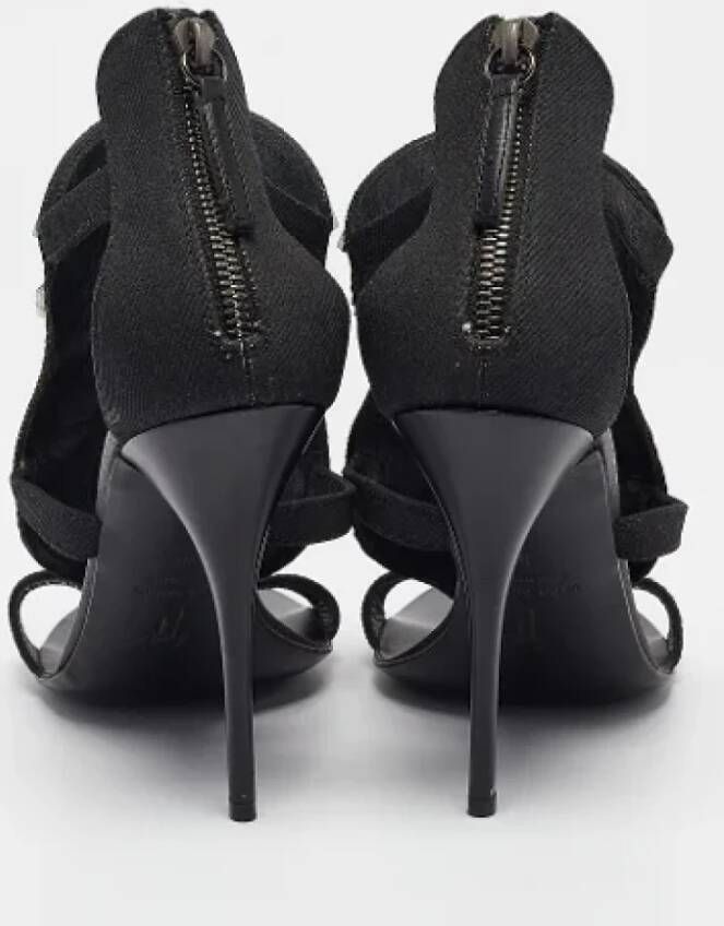 Giuseppe Zanotti Pre-owned Canvas sandals Black Dames