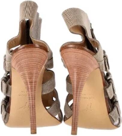 Giuseppe Zanotti Pre-owned Cotton heels Gray Dames