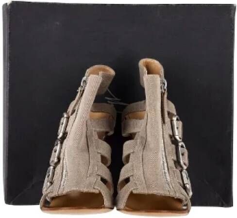 Giuseppe Zanotti Pre-owned Cotton sandals Gray Dames