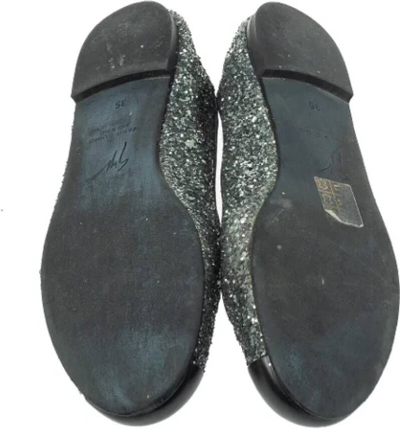 Giuseppe Zanotti Pre-owned Fabric flats Gray Dames