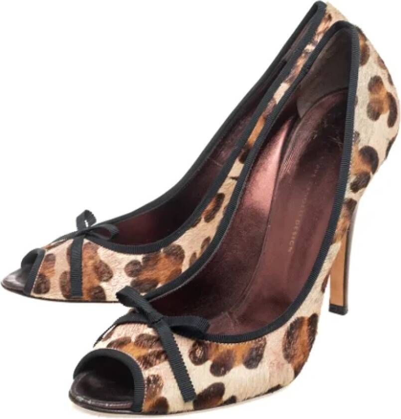 Giuseppe Zanotti Pre-owned Fabric heels Brown Dames