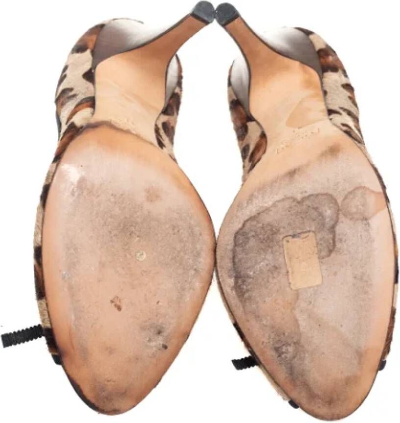 Giuseppe Zanotti Pre-owned Fabric heels Brown Dames