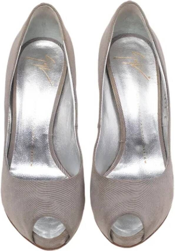 Giuseppe Zanotti Pre-owned Fabric heels Gray Dames