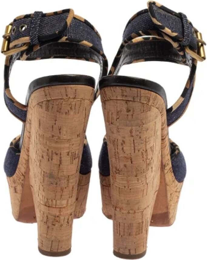 Giuseppe Zanotti Pre-owned Fabric sandals Blue Dames