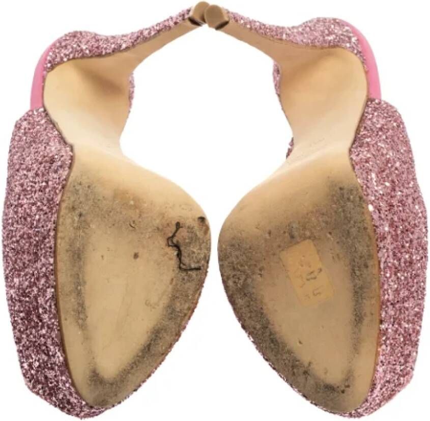 Giuseppe Zanotti Pre-owned Fabric sandals Pink Dames