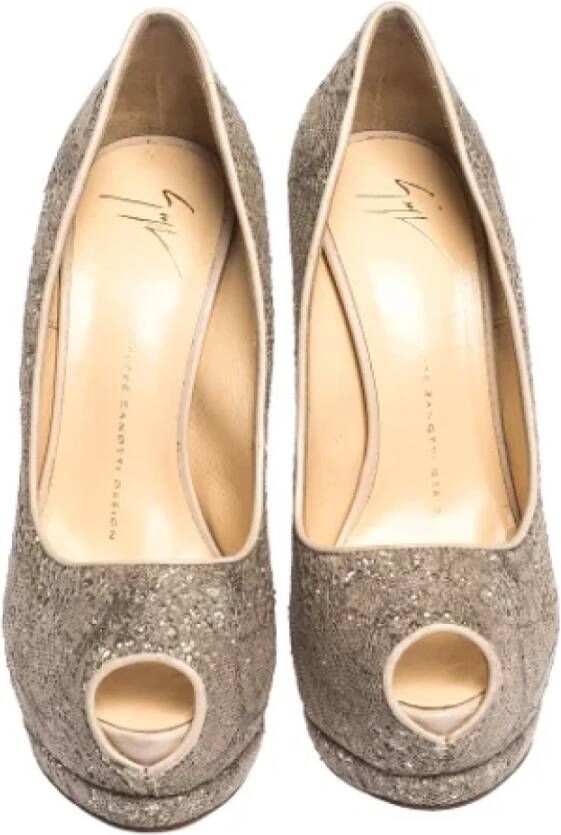 Giuseppe Zanotti Pre-owned Lace heels Beige Dames
