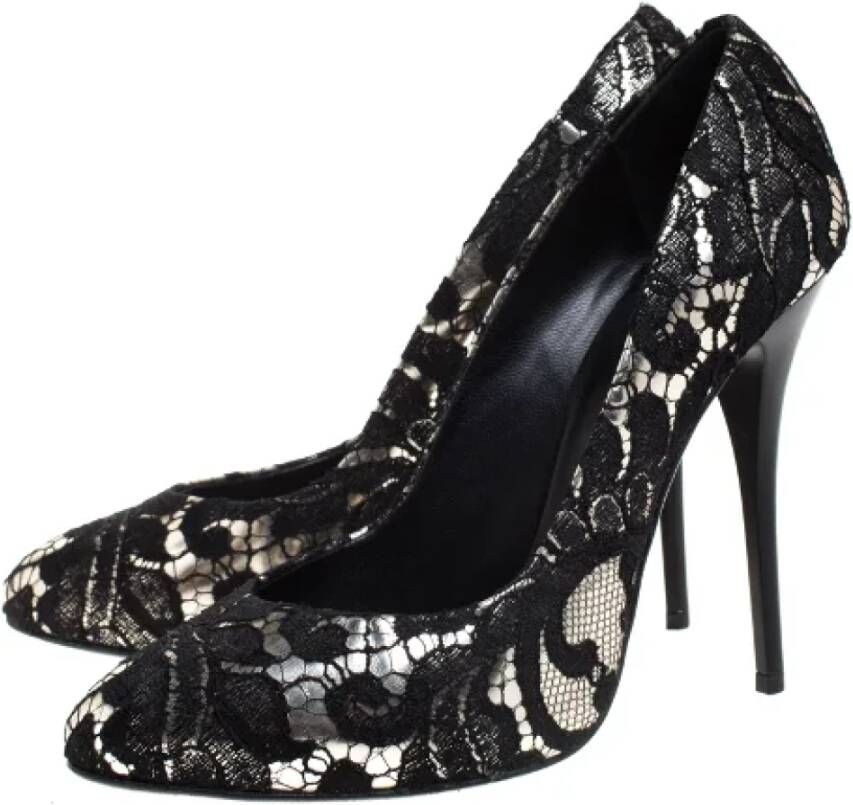 Giuseppe Zanotti Pre-owned Lace heels Gray Dames