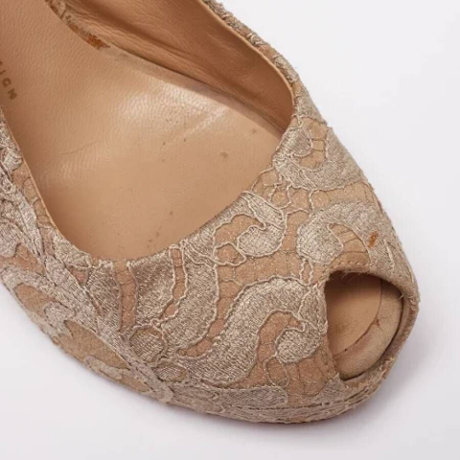 Giuseppe Zanotti Pre-owned Lace sandals Beige Dames