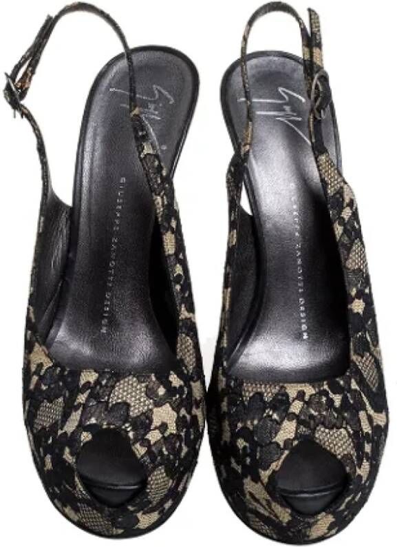 Giuseppe Zanotti Pre-owned Lace sandals Black Dames