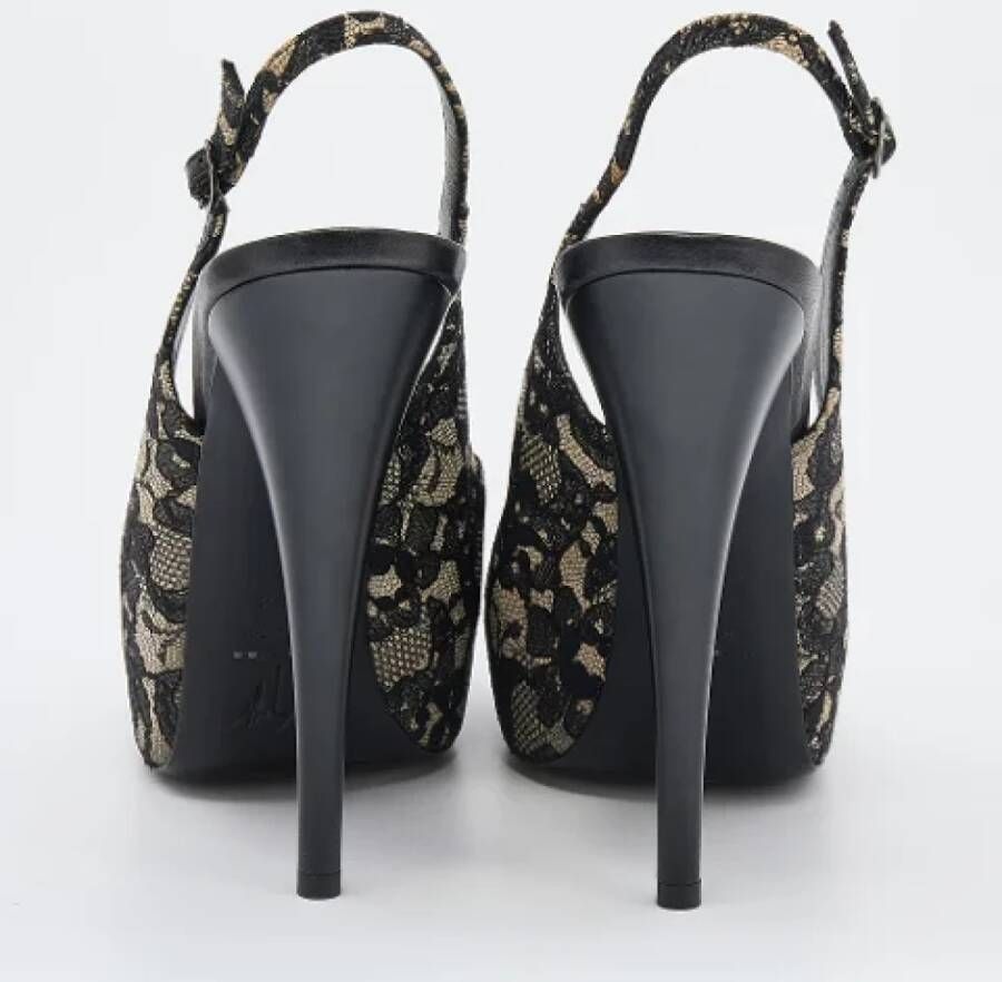Giuseppe Zanotti Pre-owned Lace sandals Black Dames