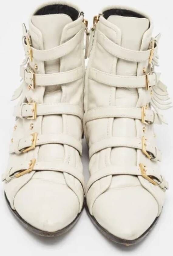 Giuseppe Zanotti Pre-owned Leather boots Beige Dames
