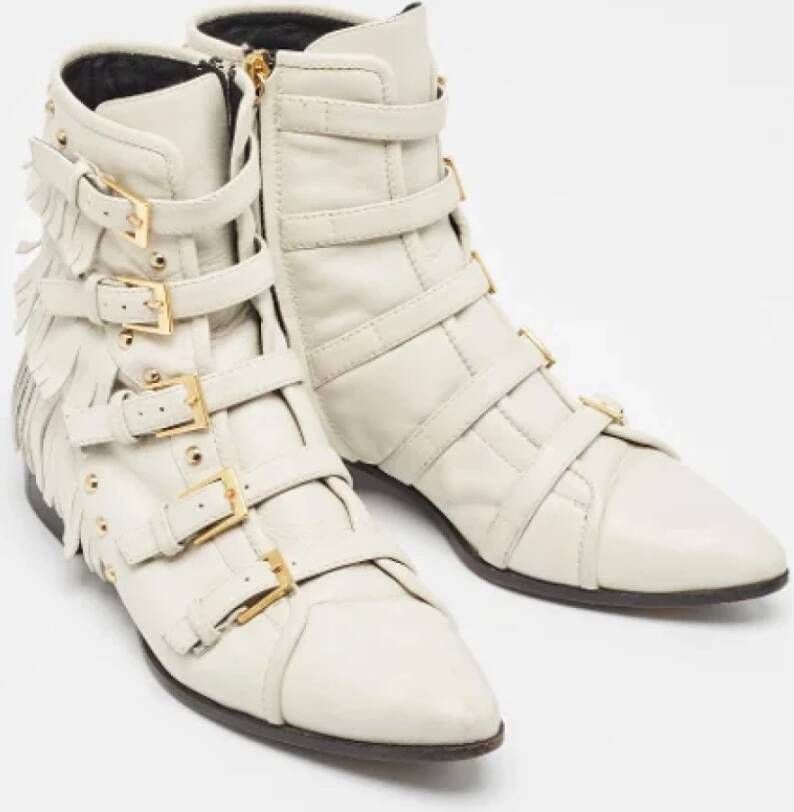 Giuseppe Zanotti Pre-owned Leather boots Beige Dames