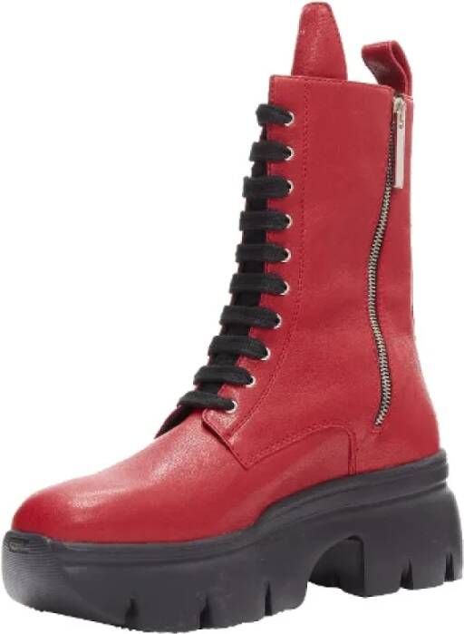 Giuseppe Zanotti Pre-owned Leather boots Red Dames