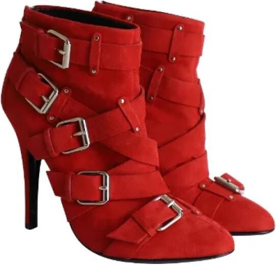 Giuseppe Zanotti Pre-owned Leather boots Red Dames