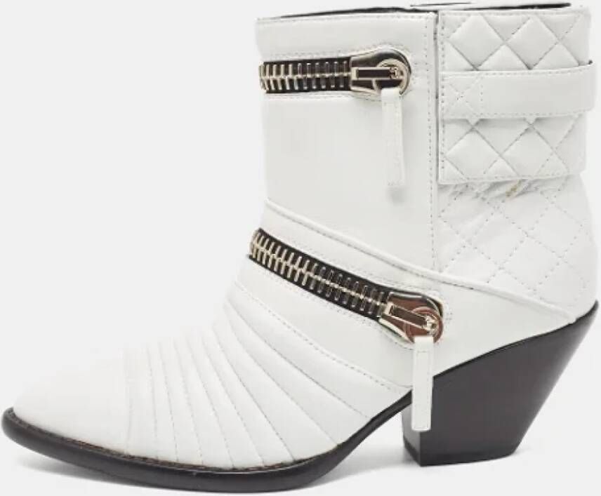 Giuseppe Zanotti Pre-owned Leather boots White Dames