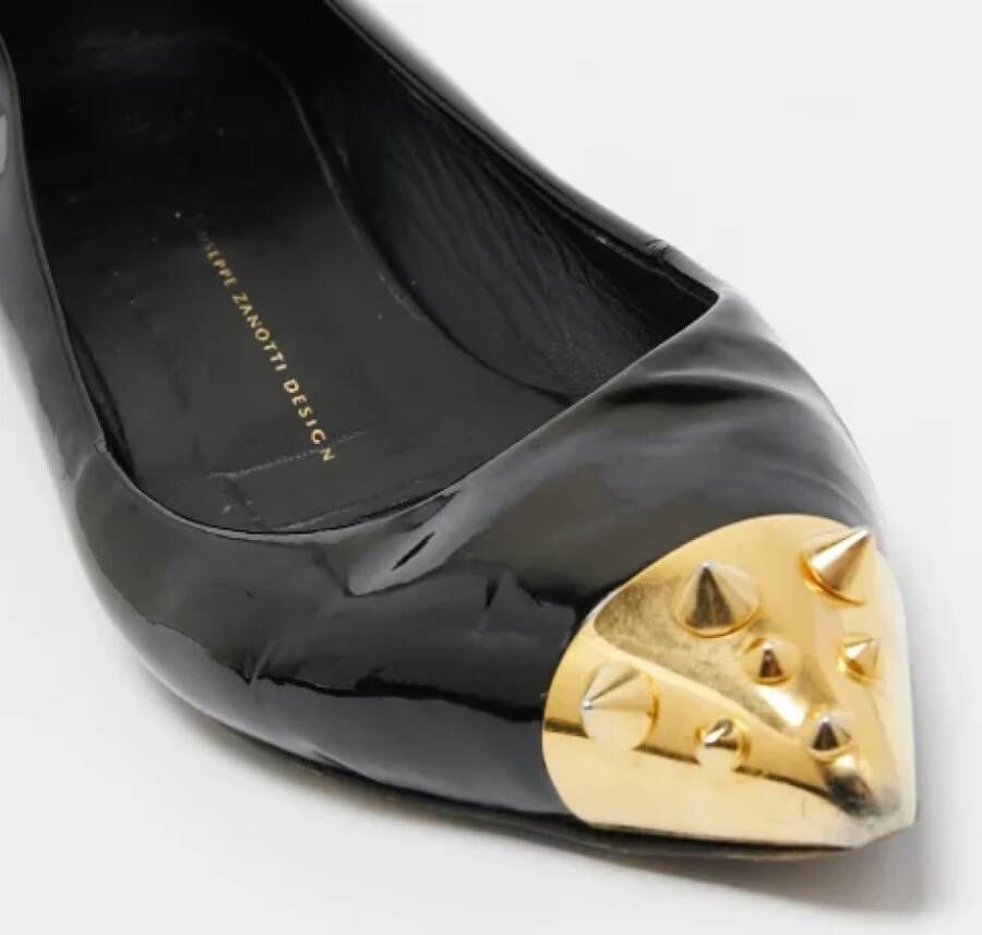 Giuseppe Zanotti Pre-owned Leather flats Black Dames