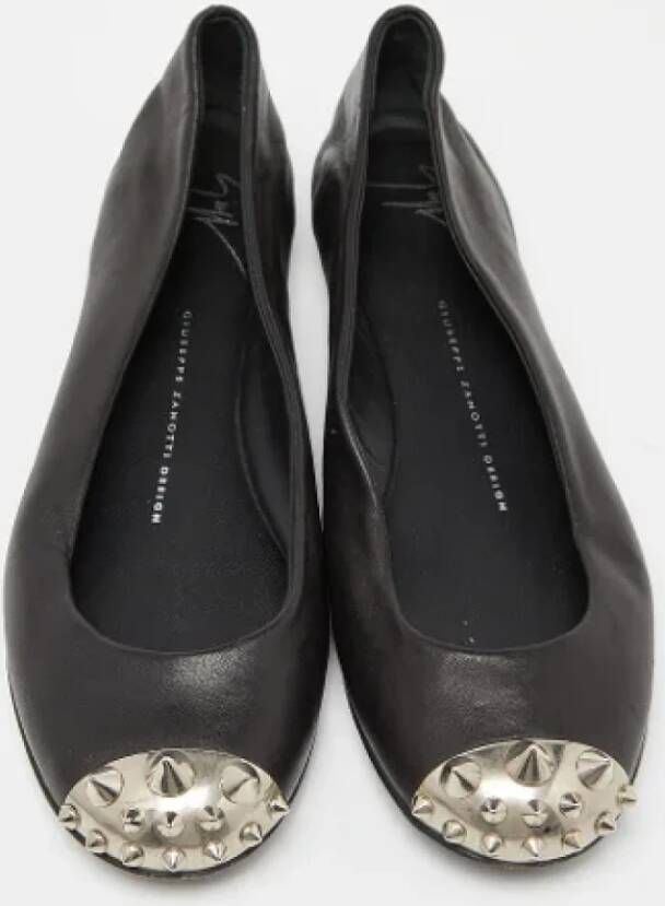 Giuseppe Zanotti Pre-owned Leather flats Black Dames