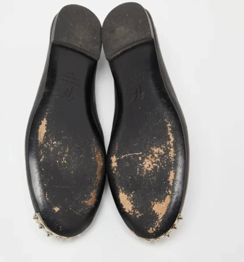 Giuseppe Zanotti Pre-owned Leather flats Black Dames