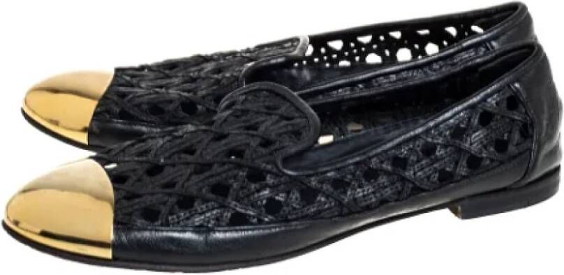 Giuseppe Zanotti Pre-owned Leather flats Black Dames