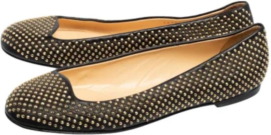 Giuseppe Zanotti Pre-owned Leather flats Black Dames