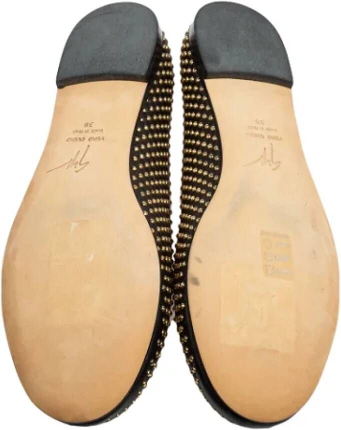 Giuseppe Zanotti Pre-owned Leather flats Black Dames