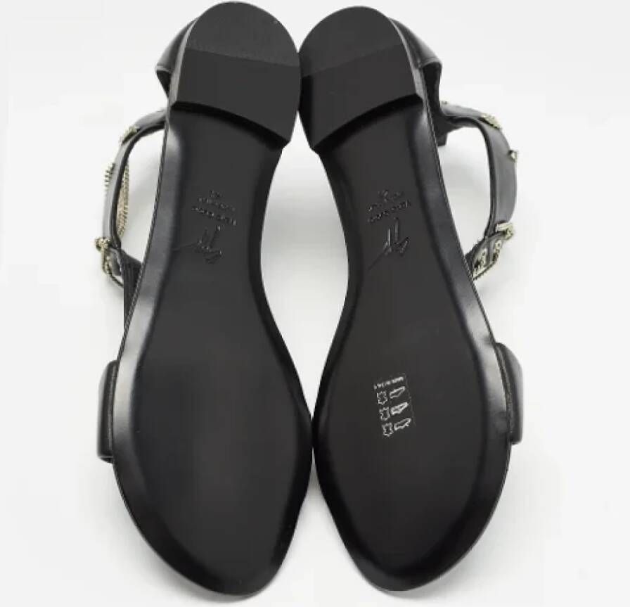 Giuseppe Zanotti Pre-owned Leather flats Black Dames