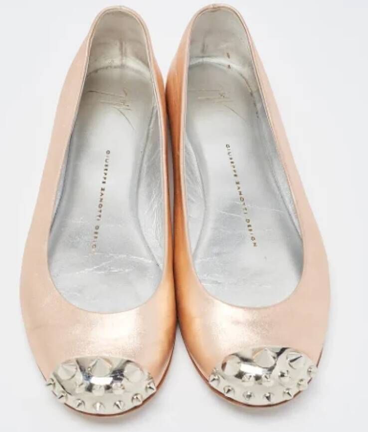 Giuseppe Zanotti Pre-owned Leather flats Gray Dames