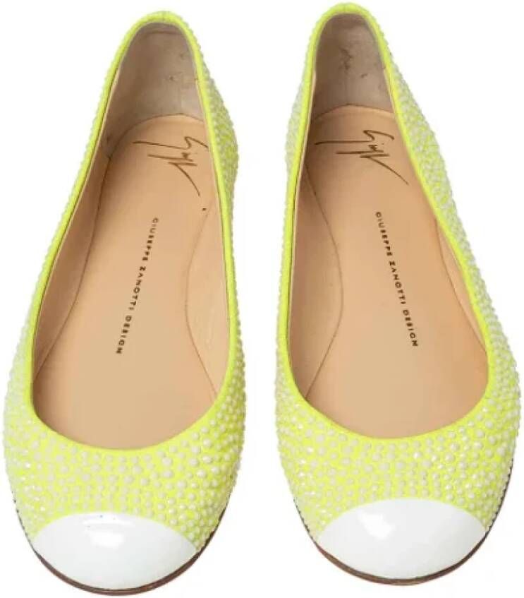 Giuseppe Zanotti Pre-owned Leather flats Green Dames