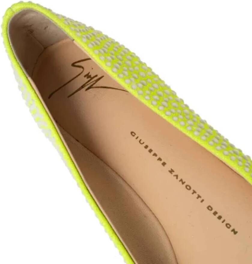 Giuseppe Zanotti Pre-owned Leather flats Green Dames