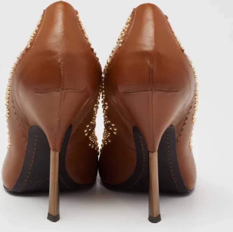 Giuseppe Zanotti Pre-owned Leather heels Beige Dames