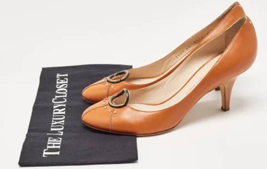 Giuseppe Zanotti Pre-owned Leather heels Beige Dames