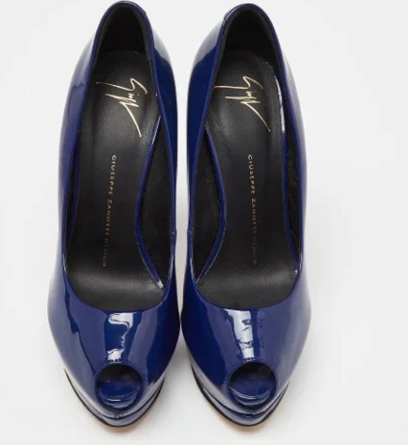 Giuseppe Zanotti Pre-owned Leather heels Blue Dames